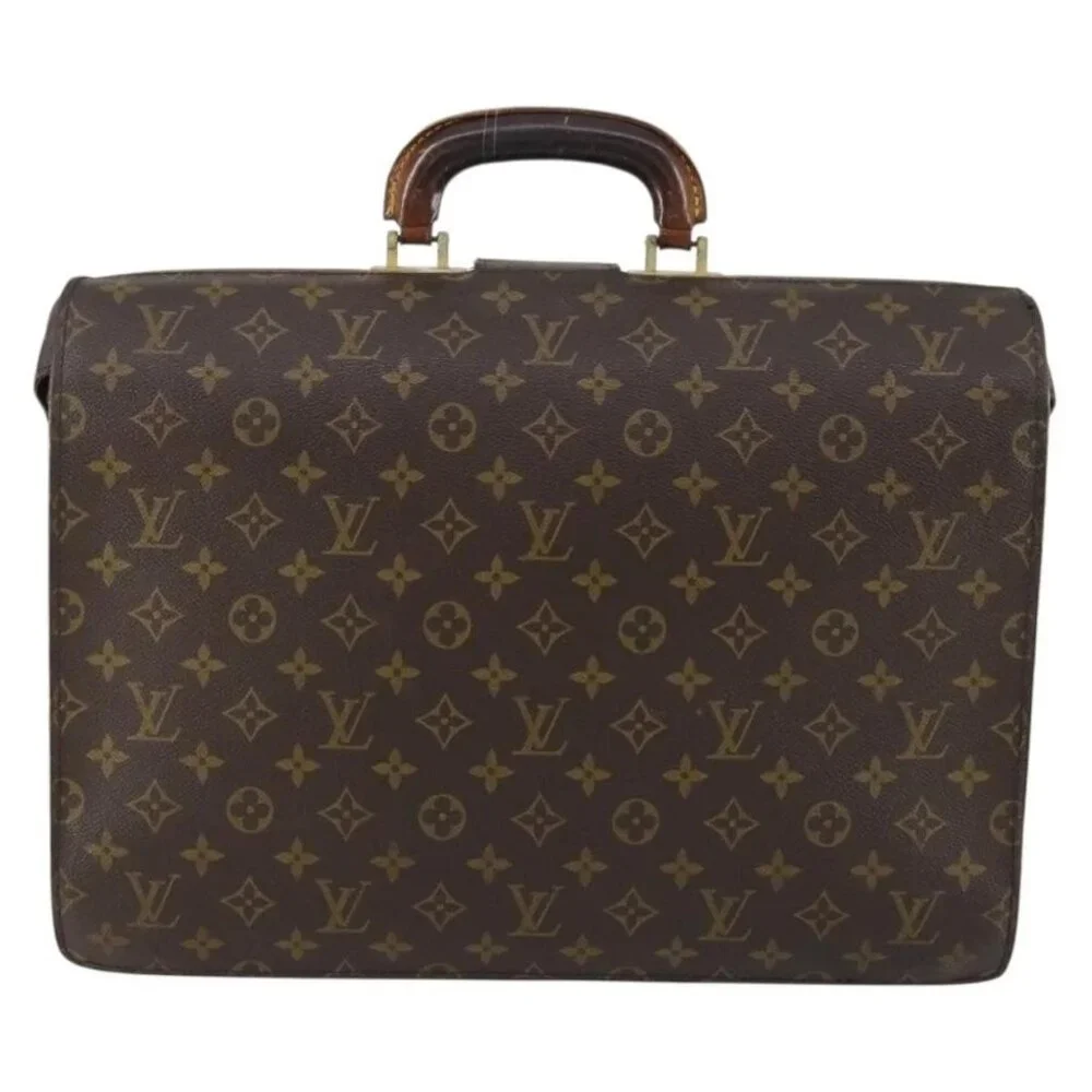 LOUIS VUITTON Monogram Serviette Fermoir Business Bag